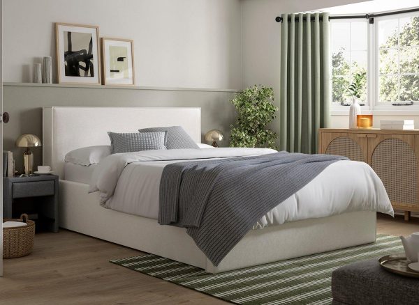 Bethany Upholstered Ottoman Bed Frame  50 King  Grey | Bed Sava