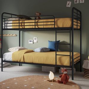 Westbrook Kids Metal Bunk Bed  30 Single  Black | Bed Sava