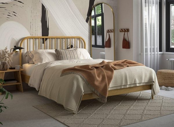 Trafford Wooden Bed Frame  30 Single  Brown | Bed Sava