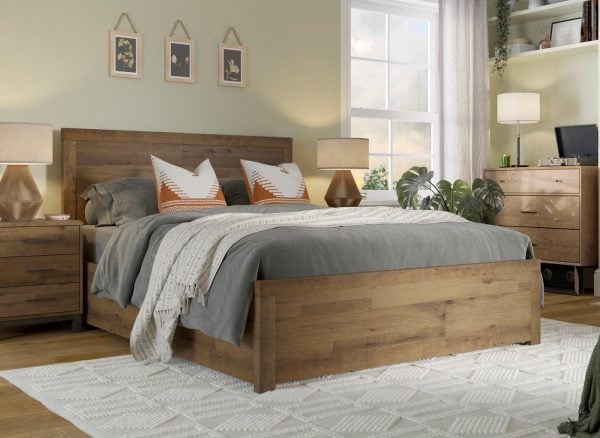 Tribeca Wooden Ottoman Bed Frame  50 King  Brown | Bed Sava