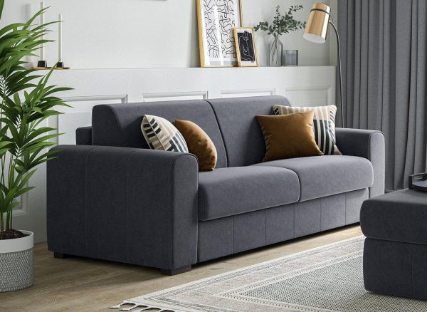 Verona 3 Seater Pull Out Sofa Bed  Grey | Bed Sava