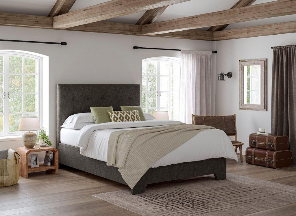 Jenkins Upholstered Ottoman Bed Frame - 6'0 Super King - Grey