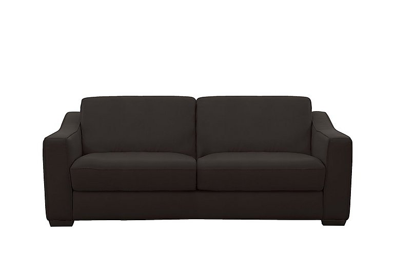 Optimus Space Saving BV Leather Sofa Bed with Memory Foam Mattress - Dark Chocolate