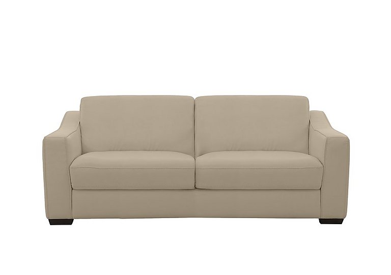 Optimus Space Saving BV Leather Sofa Bed with Memory Foam Mattress - Feather