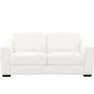 Optimus Space Saving BV Leather Sofa Bed with Memory Foam Mattress  BV Star White | Bed Sava