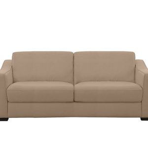 Optimus Space Saving BV Leather Sofa Bed with Memory Foam Mattress  BV Pebble | Bed Sava