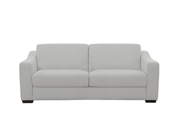 Optimus Space Saving HW Leather Sofa Bed with Memory Foam Mattress  Grey | Bed Sava