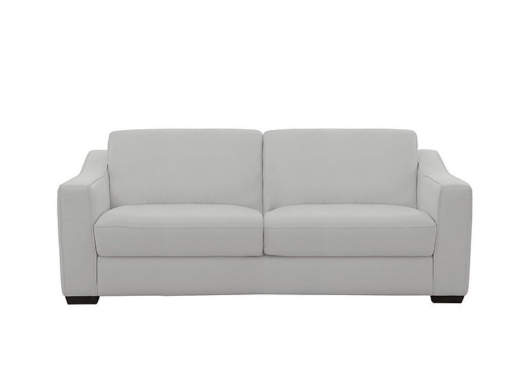 Optimus Space Saving HW Leather Sofa Bed with Memory Foam Mattress - Grey