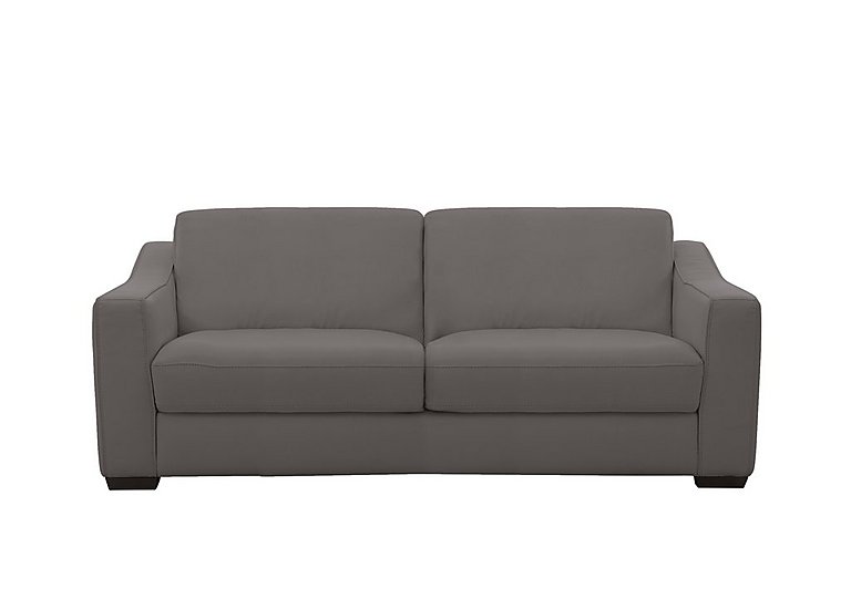 Optimus Space Saving HW Leather Sofa Bed with Memory Foam Mattress - Elephant