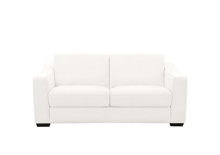Optimus Space Saving HW Leather Sofa Bed with Memory Foam Mattress - Star White