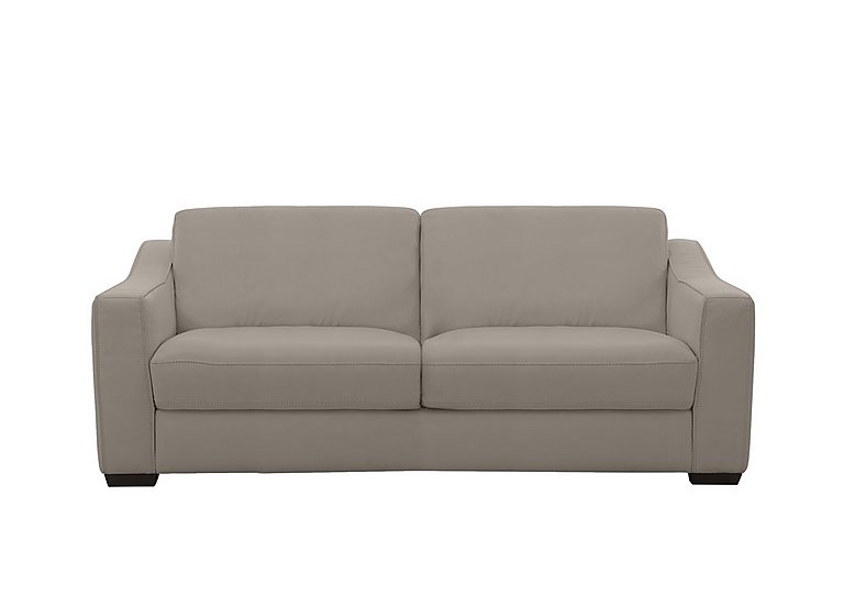 Optimus Space Saving HW Leather Sofa Bed with Memory Foam Mattress - Feather