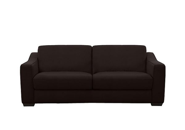Optimus Space Saving HW Leather Sofa Bed with Memory Foam Mattress  Expresso | Bed Sava