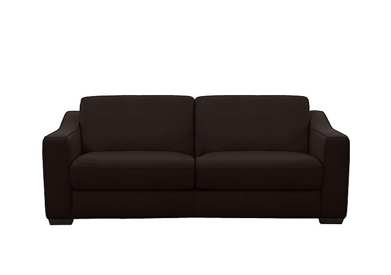Optimus Space Saving HW Leather Sofa Bed with Memory Foam Mattress - Expresso