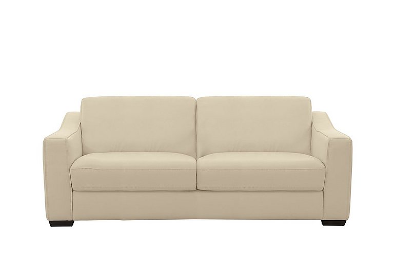 Optimus Space Saving NC Leather Sofa Bed with Memory Foam Mattress - NC Bisque