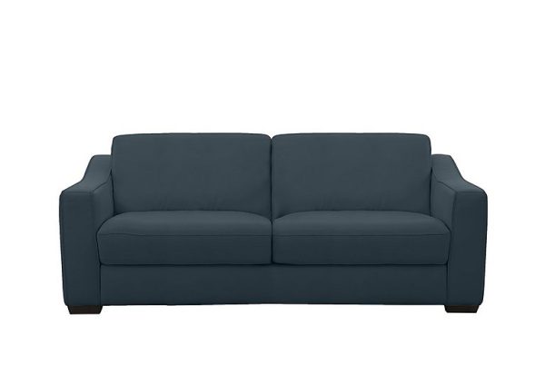 Optimus Space Saving NC Leather Sofa Bed with Memory Foam Mattress  NC Ocean Blue | Bed Sava