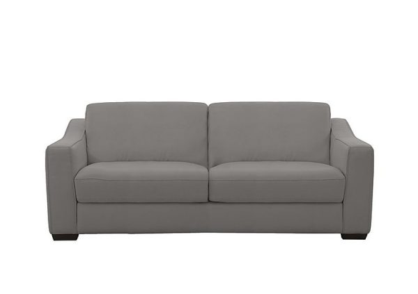 Optimus Space Saving NC Leather Sofa Bed with Memory Foam Mattress  Sleet | Bed Sava