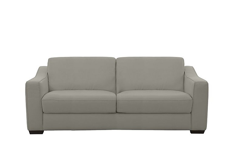 Optimus Space Saving NC Leather Sofa Bed with Memory Foam Mattress - Feather