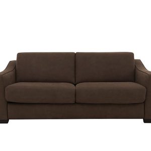 Optimus Space Saving Fabric Sofa Bed with Memory Foam Mattress  Hazelnut | Bed Sava