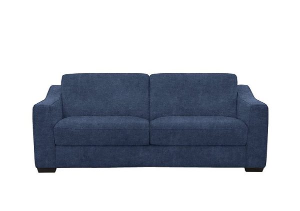 Optimus Space Saving Fabric Sofa Bed with Memory Foam Mattress  Blue | Bed Sava