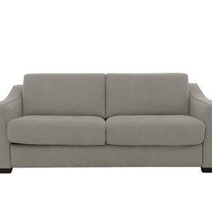 Optimus Space Saving Fabric Sofa Bed with Memory Foam Mattress  Silver | Bed Sava