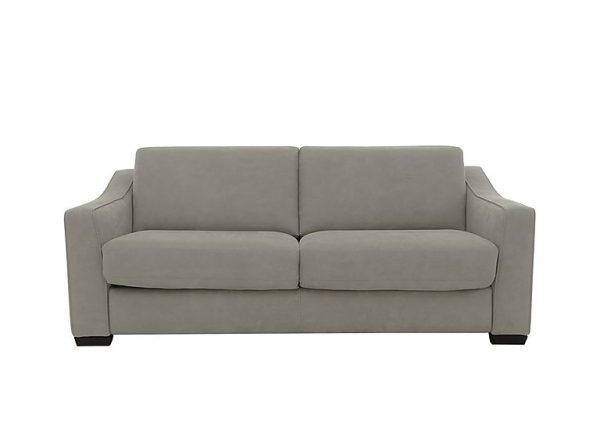 Optimus Space Saving Fabric Sofa Bed with Memory Foam Mattress  Silver | Bed Sava