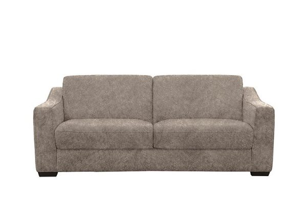 Optimus Space Saving Fabric Sofa Bed with Memory Foam Mattress  Mink | Bed Sava