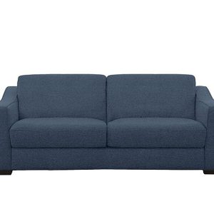 Optimus Space Saving Fabric Sofa Bed with Memory Foam Mattress  R38 Blue | Bed Sava