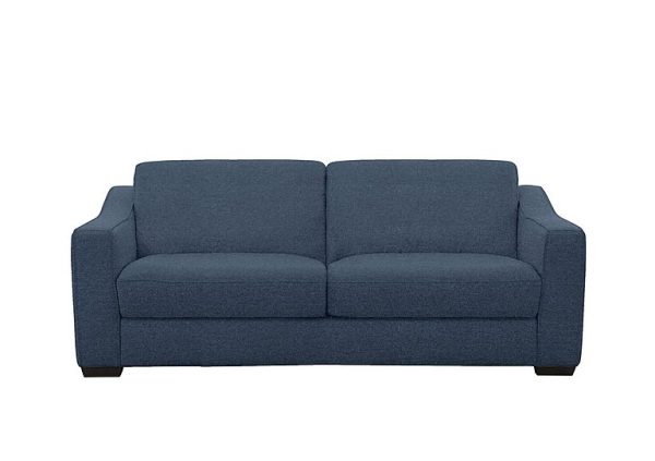 Optimus Space Saving Fabric Sofa Bed with Memory Foam Mattress  R38 Blue | Bed Sava