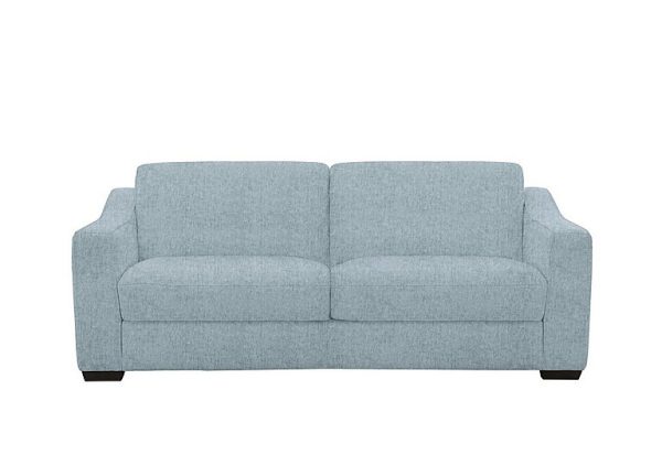 Optimus Space Saving Fabric Sofa Bed with Memory Foam Mattress  Baby Blue | Bed Sava