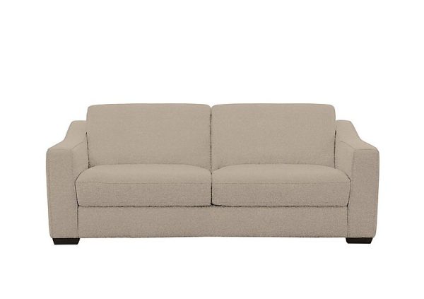 Optimus Space Saving Fabric Sofa Bed with Memory Foam Mattress  R28 Beige | Bed Sava