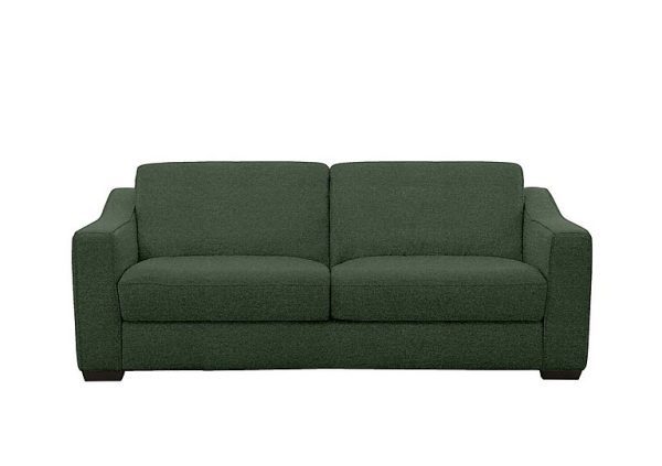 Optimus Space Saving Fabric Sofa Bed with Memory Foam Mattress  Moss Green | Bed Sava