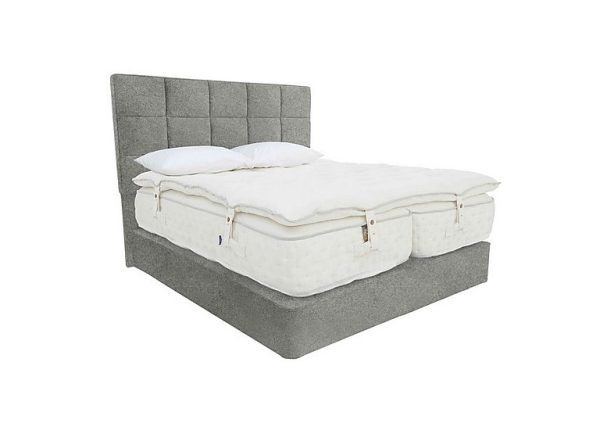 Harrison Spinks  Yorkshire 30K Firm Divan Set with Continental Drawers with Zip and Link Firm Mattress with Topper  Super King  Mole Mercury | Bed Sava