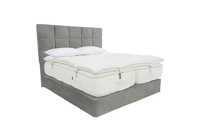 Harrison Spinks - Yorkshire 30K Firm Divan Set with Continental Drawers with Zip and Link Firm Mattress with Topper - Super King - Mole Mercury