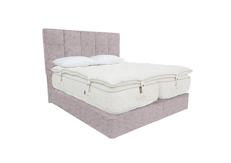 Harrison Spinks - Yorkshire 30K Firm Divan Set with Continental Drawers with Zip and Link Firm Mattress with Topper - Super King - Opal Dusk