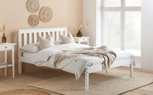 Birlea Denver Bed Frame Double White | Bed Sava