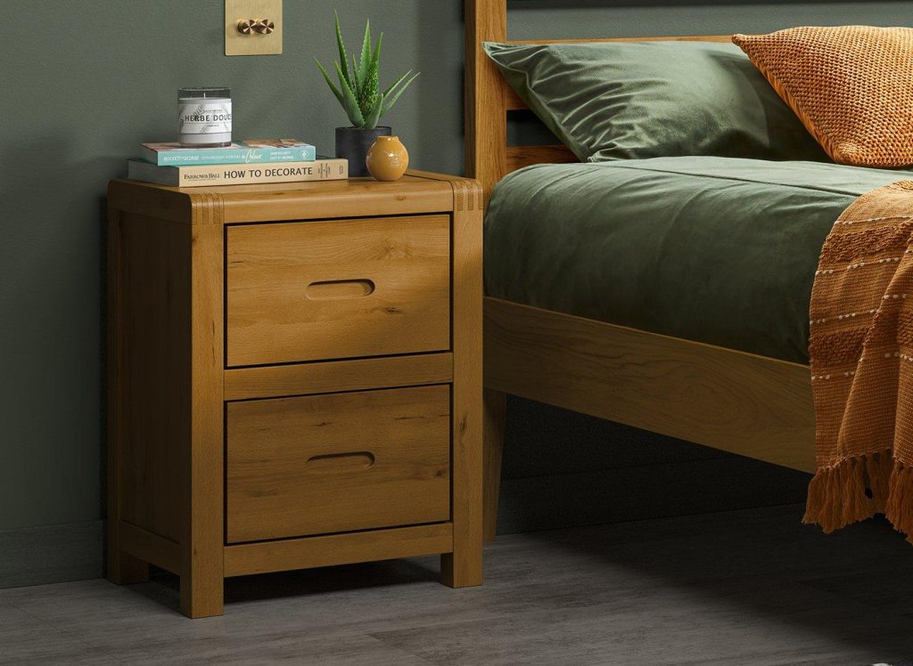Woodstock Wooden Bedside Table - Brown