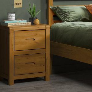 Woodstock Wooden Bedside Table  Brown | Bed Sava