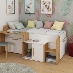 Sasha Cabin Bed  30 Euro Single  White | Bed Sava