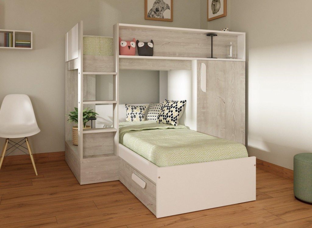 Jenna Kids Multiway Bunk Bed  30 Euro Single  White | Bed Sava