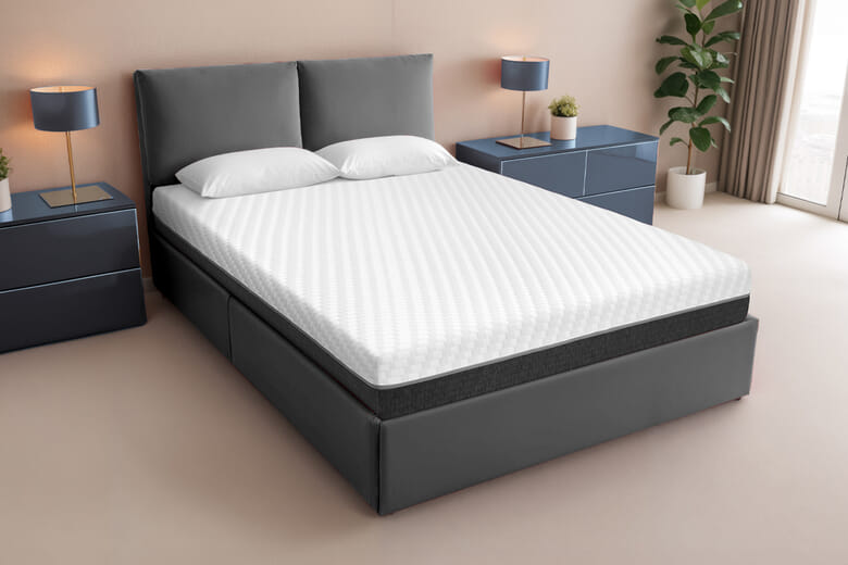 Birlea Stockholm Grey Upholstered Bed, Small Double