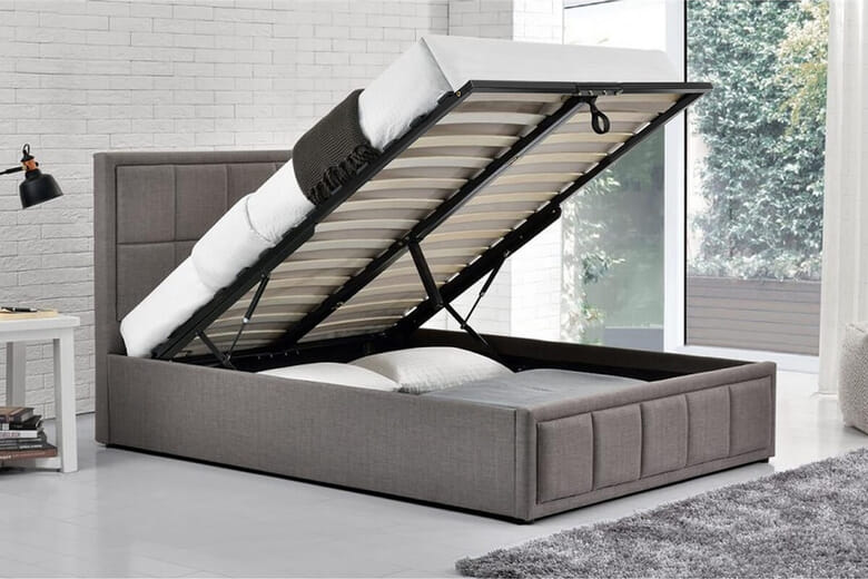 Birlea Hannover Grey Fabric Ottoman Bed, Double