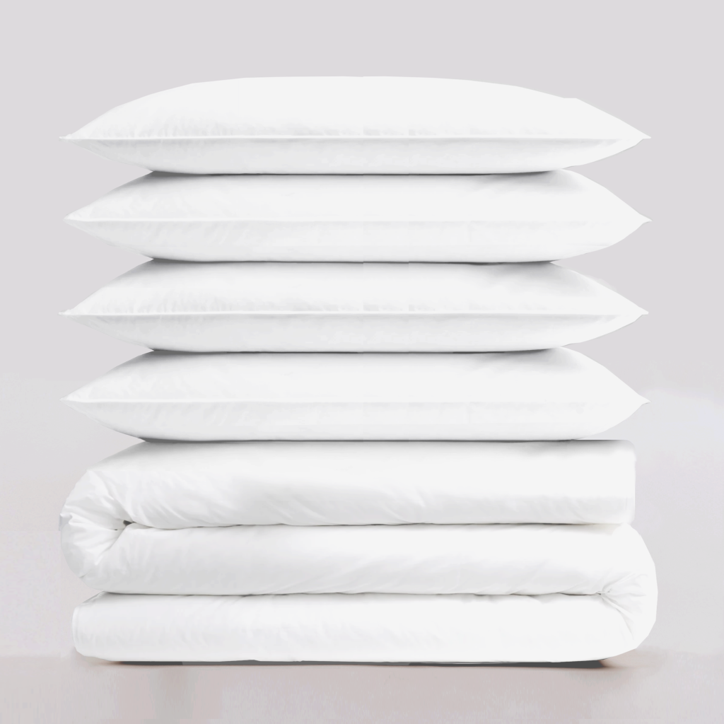 Luxury Vegan Down Hypoallergenic Duvet and Pillows Set - 15 Tog (4.5 Tog + 10.5 Tog), Super King / Soft/Medium