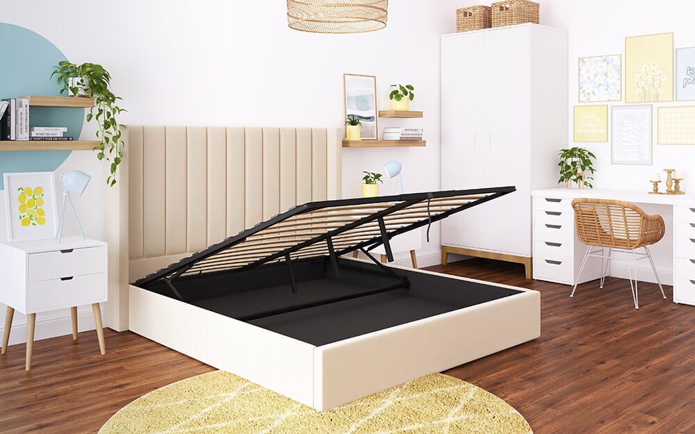 Novo Victoria Fabric Ottoman Bed Frame, King Size