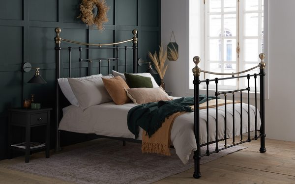 Birlea Bronte Metal Bed Frame Double Black | Bed Sava