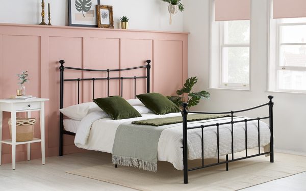 Birlea Emily Metal Bed Frame Small Double Black | Bed Sava