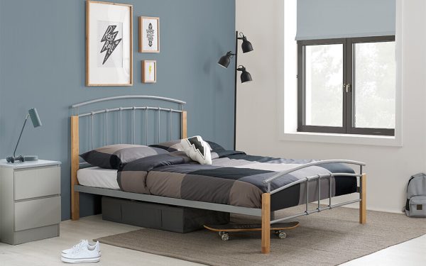 Birlea Tetras Metal Bed Frame King Size | Bed Sava