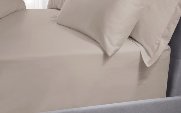 Five Star Hotel Concept Sateen Fitted Sheet Single Latte | Bed Sava