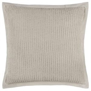 Cotton Waffle Cushion  Stone | Bed Sava