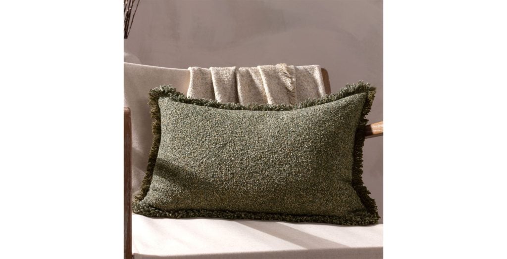 Luxury Woven Cushion - Moss