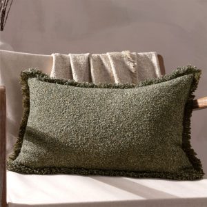 Luxury Woven Cushion  Moss | Bed Sava